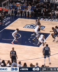 森林狼半场领先雷霆31分，刷新队史季后赛最大半场领先纪录